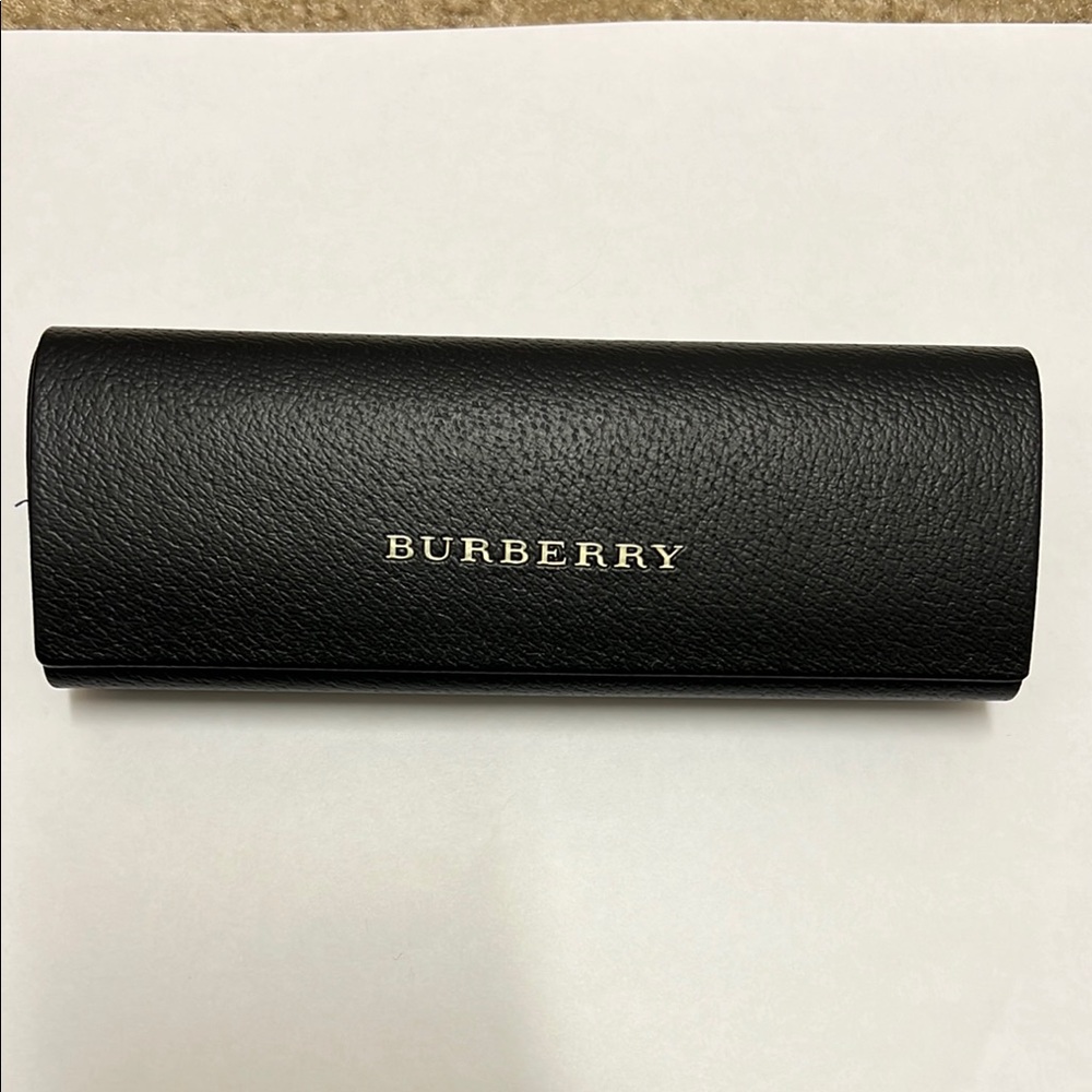 Burberry Black Leather Glasses Case